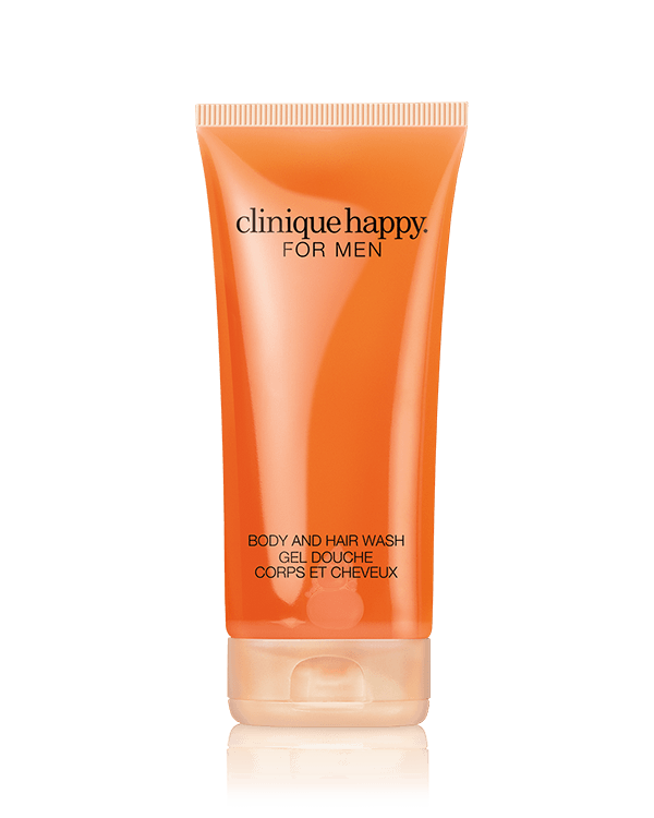 Clinique Happy™ For Men Body and Hair Wash, A daily-use foaming body wash with a hint of fragrance. Does double duty as shampoo.