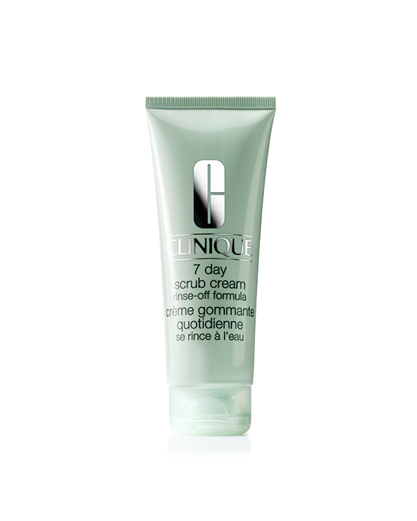 7 Day Scrub Cream Rinse-Off Formula, Gentle exfoliating cream polishes and refines skin’s texture.