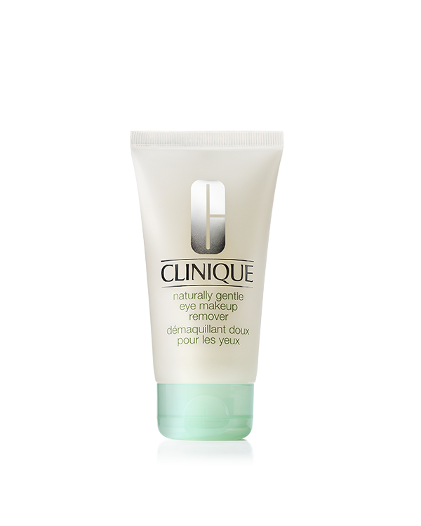 Naturally Gentle Eye Makeup Remover, Clinique’s gentlest eye makeup remover comforts skin as it dissolves makeup.