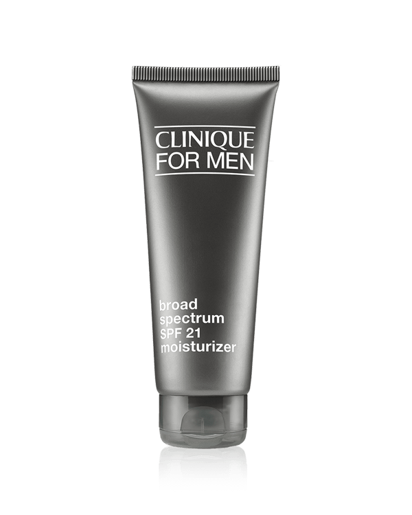 Clinique For Men™ SPF 21 Moisturizer, Lightweight, oil-free hydration plus daily UVA/UVB protection. The perfect men&#039;s moisturiser with SPF.
