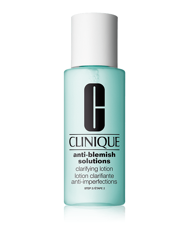 Anti-Blemish Solutions Clarifying Lotion, Liquid exfoliator powered by salicylic acid helps keep skin clearer and controls shine. Exfoliating ingredients sweep away dead surface cells and reduce excess oil that can lead to breakouts.