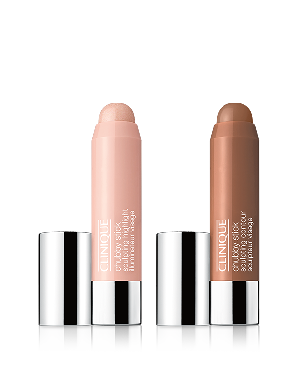 Define &amp; Glow Chubby Duo, A highlight and contour duo with two creamy Chubby sticks that creates the illusion of depth and definition while being easy to apply. Long-wearing and oil-free.