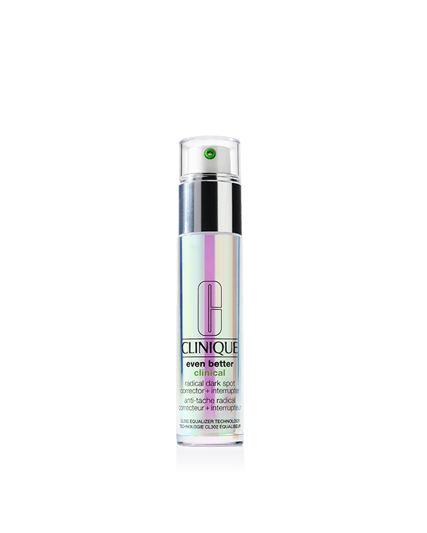 Even Better Clinical™ Radical Dark Spot Corrector + Interrupter, Powerful brightening serum helps improve the look of dark spots, including post blemish marks and sun spots.