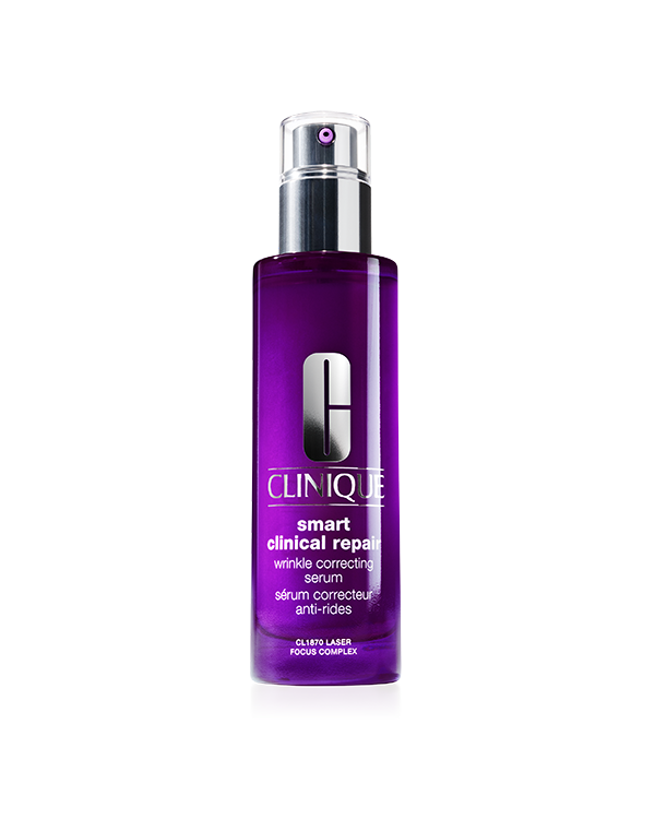 Clinique Smart Clinical Repair™ Wrinkle Correcting Serum, Dermatologist-developed face serum targets the look of signs of ageing from three separate angles.