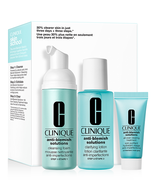 Anti-Blemish Starter Skincare Set, With this simple kit, you&#039;ll see fewer blemishes, and skin that&#039;s less oily or congested.