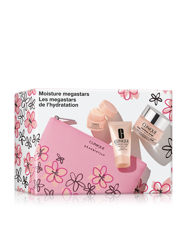 Moisture Surge Megastars: Hydrating Skincare Set, This 4-piece skincare gift set features three hydration heroes in one ready-to-gift set. &lt;strong&gt;Worth over £66, buy for £50 and save £16.&lt;/strong&gt;