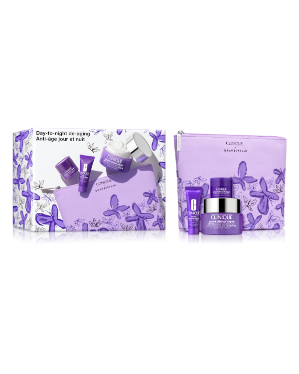 Day-To-Night Anti-Ageing Skincare Set, This 4-piece skincare gift set features a trio of innovative skincare to target the look of signs of ageing. Includes a full-size moisturiser. Worth over £108.