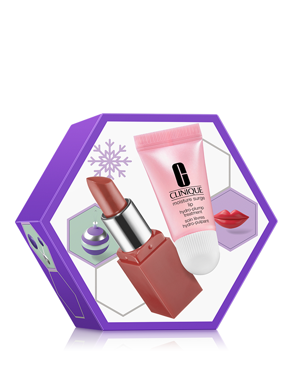 | lip luxury set: lip care & lipstick makeup gift set