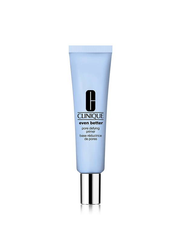 Even Better™ Pore Defying Primer, A makeup-perfecting, skincare-powered face primer without silicones that instantly blurs pores and reduces oil for a filtered, virtually poreless look. Packed with niacinamide and hyaluronic acid.