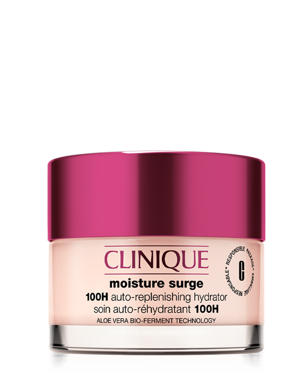 Breast Cancer Campaign: Limited Edition Moisture Surge™ 100H Auto-Replenishing Hydrator, The fan-favourite moisturiser Moisture Surge™ 100H Auto-Replenishing Hydrator, in a limited-edition design to honour and support breast cancer awareness.