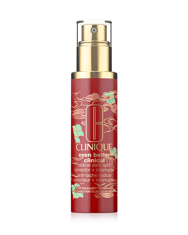 Limited Edition Lunar New Year Even Better Clinical™ Radical Dark Spot Corrector + Interrupter, A high-performance dermatologist-developed brightening serum is formulated with a blend of key ingredients. Decorated with limited-edition packaging to celebrate Lunar New Year.