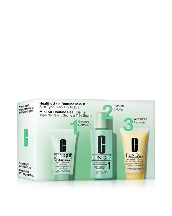 Healthy Skin Routine Skincare Gift Set: Very Dry to Dry Skin, A dermatologist-developed 3-step routine for healthy-looking skin. For drier skin types. Worth £40.