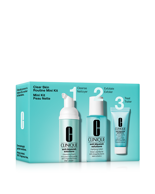 Clear Skin Routine Skincare Gift Set: Anti-Blemish Solutions, A simple yet effective routine to fight the look of blemishes, in trial-perfect mini sizes.