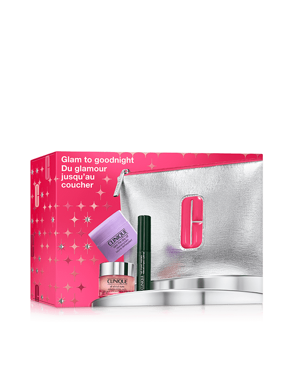Glam To Goodnight: All About Eyes Set, Your 24/7 eye essentials. A travel-friendly trio of eye cream, most-loved mascara, and silky makeup remover balm. Worth £56.50.