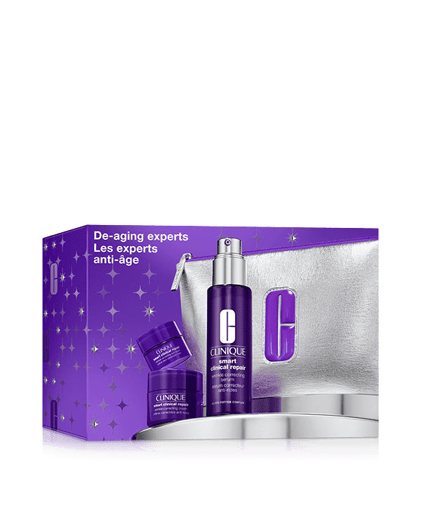 De-Aging Experts: Smart Clinical Repair Set, A collection of our best-in-class de-aging formulas for results you can see. Worth £161.