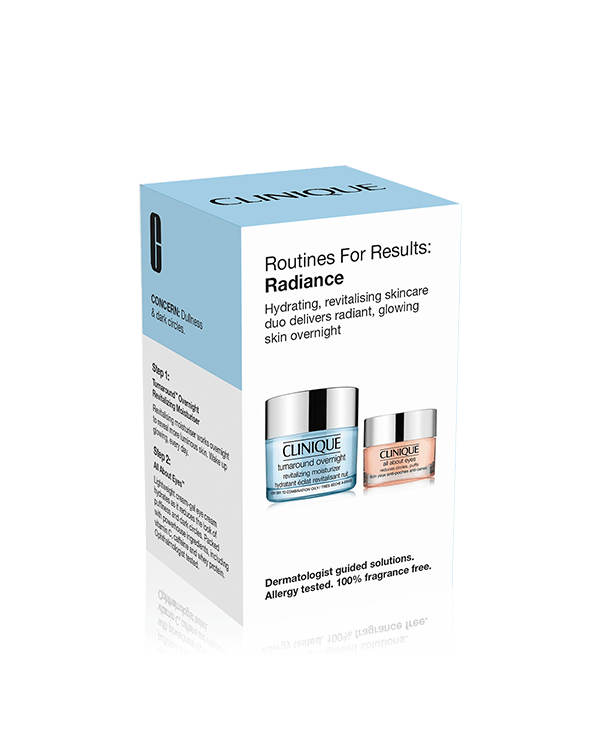 Routines For Results: Radiance Skincare Gift Set, Dermatologist guided duo featuring &lt;strong&gt;two full sizes&lt;/strong&gt;, delivers radiant, glowing skin overnight. &lt;strong&gt;Worth £79, buy for £49 and save -37%&lt;/strong&gt;.