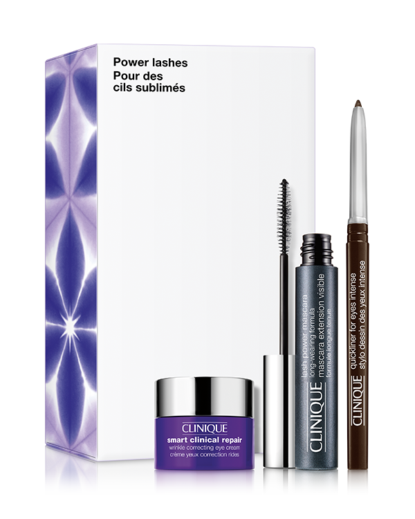 Lash Power Mascara Makeup Gift Set, An eye-opening trio for a look with staying power, this beauty gift set includes a full-size Lash Power™ mascara plus a mini eye cream and eyeliner - perfect for on-the-go application. Worth over £50.