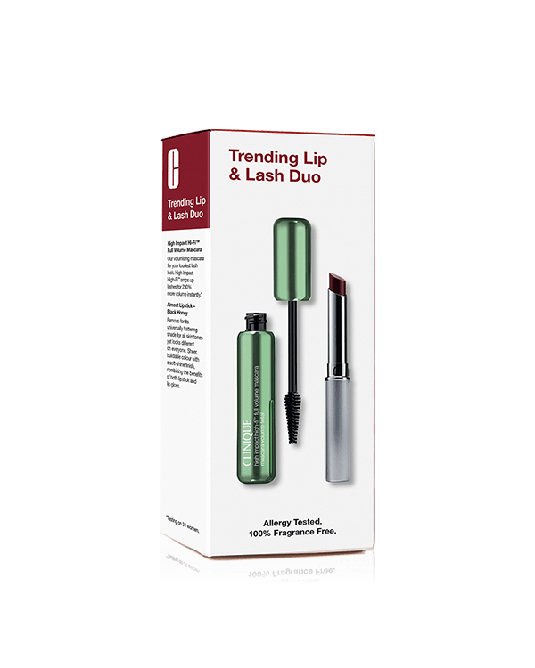 Trending Lip and Lash Duo Makeup Set, Perfect to gift or keep, this makeup set features &lt;STRONG&gt;two full-size must-haves&lt;/STRONG&gt; – the viral Almost Lipstick in Black Honey and the trending High Impact Hi-Fi™ Full Volume Mascara in Intense Black. &lt;STRONG&gt;Worth £51.50, buy for £35, save £16.50.&lt;/STRONG&gt;