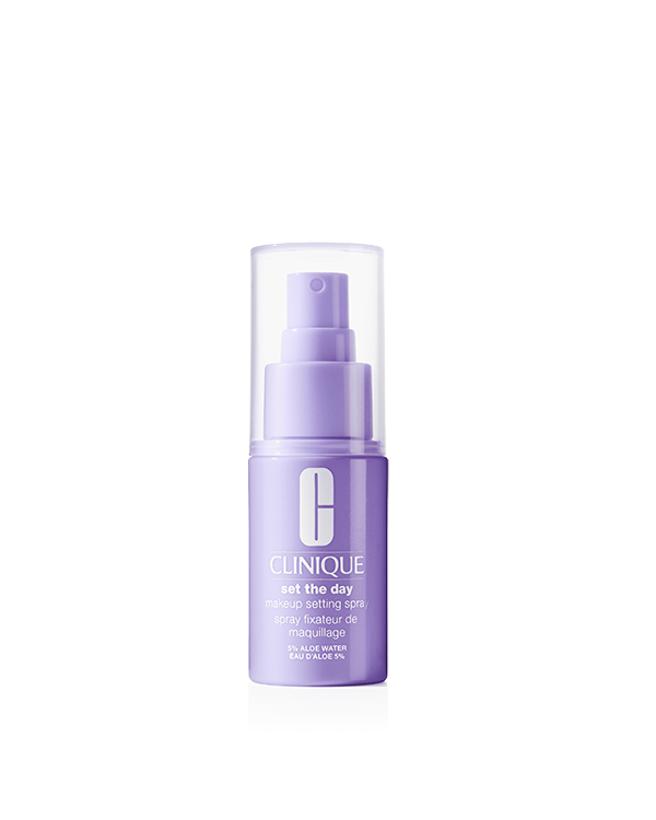 Set The Day™ Makeup Setting Spray, Alcohol-free makeup setting spray with 5% aloe water locks in makeup all day and soothes skin with hydration. Transfer resistant.