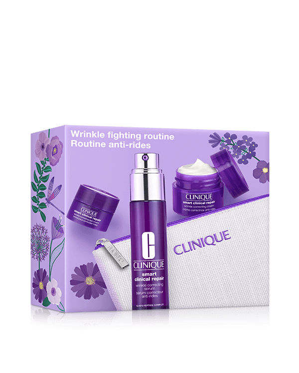 Wrinkle-Fighting Routine Skincare Gift Set, A smart de-aging trio, includes a full-size serum. Worth £101.80.