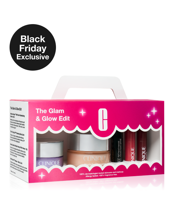 Limited Edition: The Glam &amp; Glow Beauty Gift Set&lt;br&gt;&lt;span style=&quot;color: #ba0000;&quot;&gt;Worth £100, Now £40&lt;/span&gt;, Save 60% with this Black Friday limited-edition set featuring five iconic must-haves: two full-size products and three travel-friendly sizes. Worth £100, Now £40.