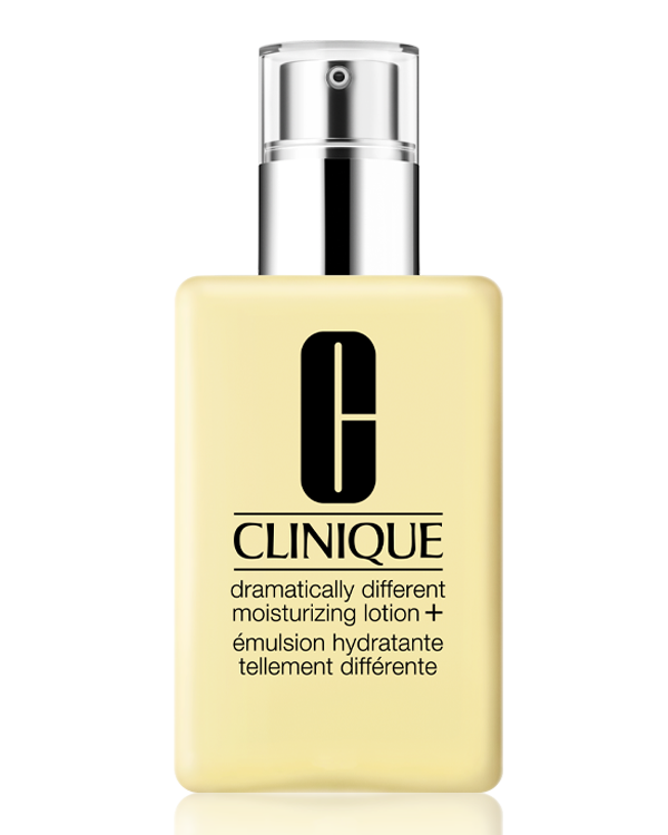 Dramatically Different™ Moisturizing Lotion+, Dermatologist-developed formula that supports a stronger moisture barrier for healthier looking skin.