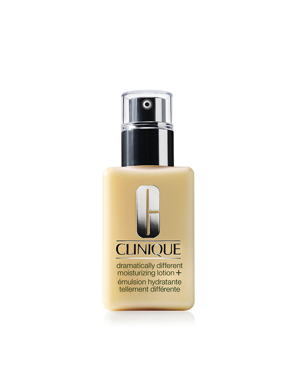 Dramatically Different™ Moisturizing Lotion+, Dermatologist-developed formula that supports a stronger moisture barrier for healthier looking skin.